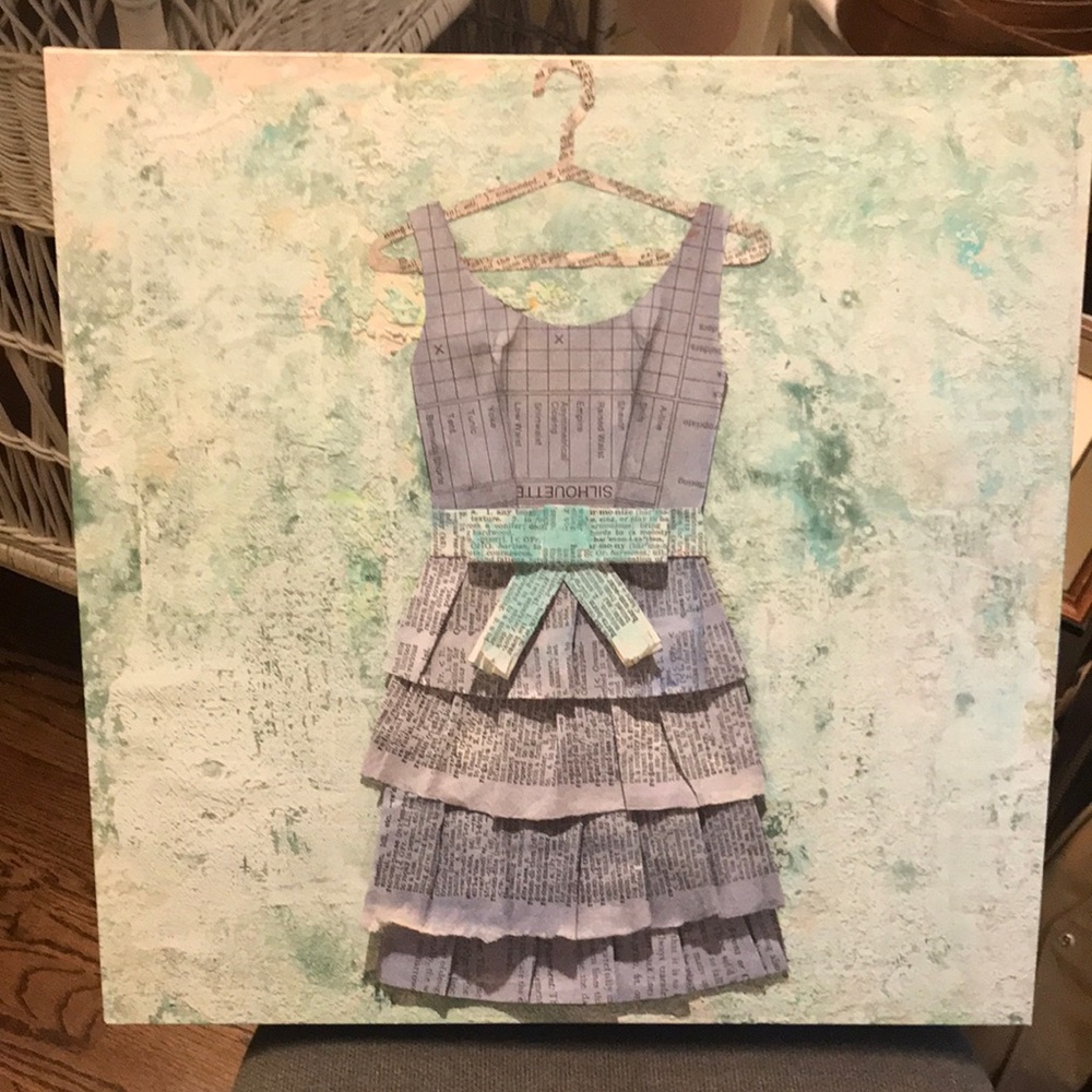Print on canvas of dress